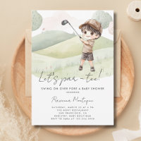 Golf Player Boy Lets Par-Tee Baby Shower