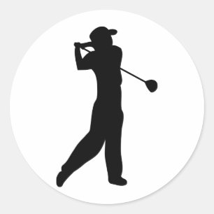 golf player classic round sticker