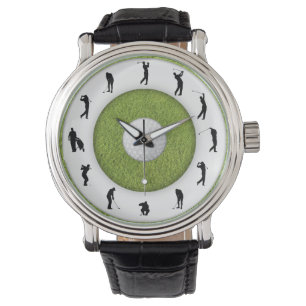 Golf Player Golfer Grass Design Watch