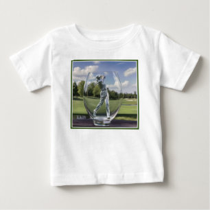 Golf Player In A Glass Tumbler With Golf Course,  Baby T-Shirt