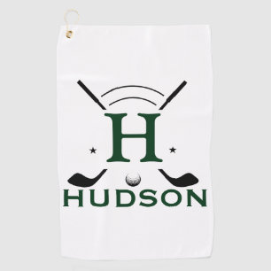 Golf Player Initial Name Custom Monogram Towel