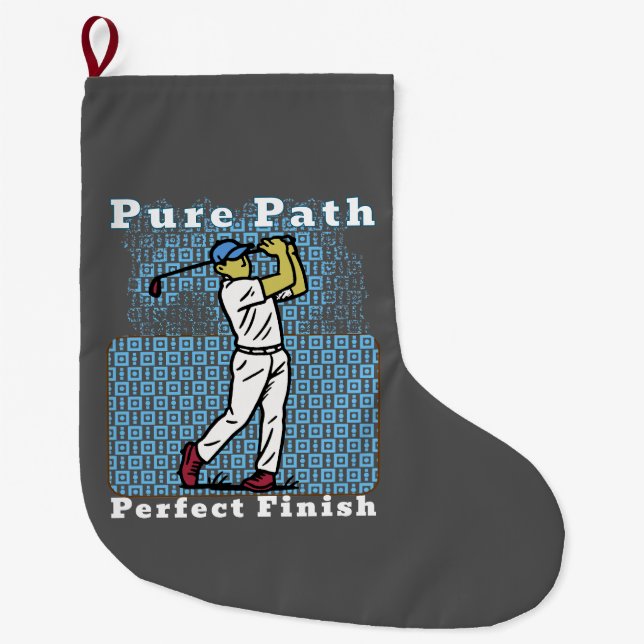 golf player large christmas stocking (Front)