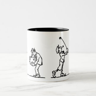 Golf player - Like a Boss Two-Tone Coffee Mug