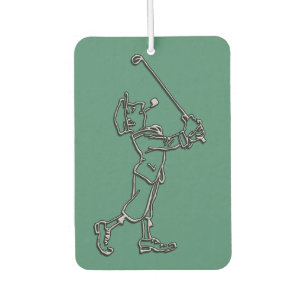 Golf Player outline design ~ editable background Car Air Freshener