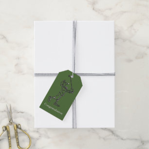 Golf Player outline design ~ editable text & Gift Tags