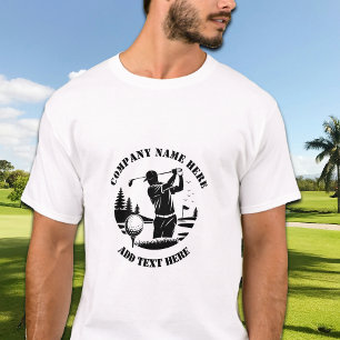 Golf Player Pine Trees Add Name T-Shirt