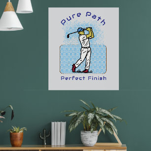 golf player poster