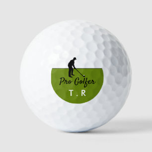 Golf Player Silhouette, Pro Golfer Balls