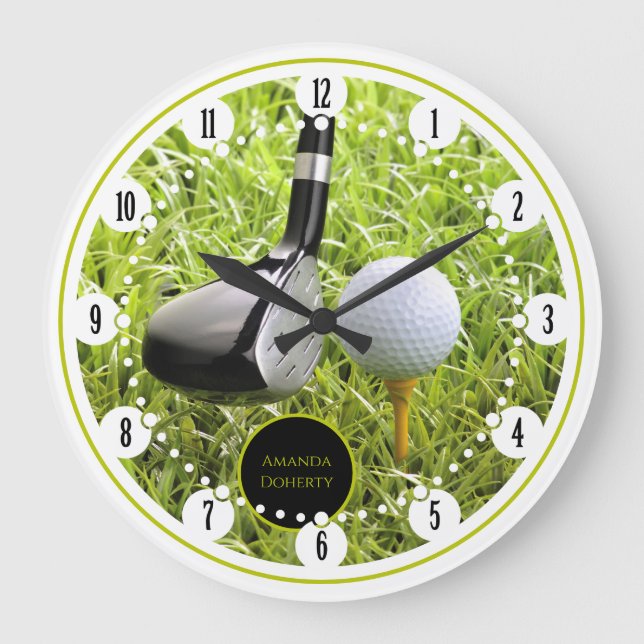Golf Player | Sports Gifts Large Clock (Front)