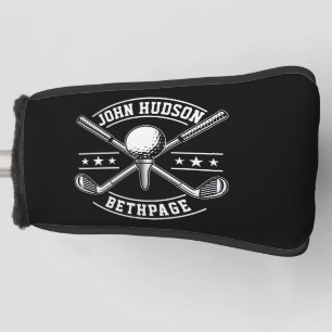 Golf Player White Monogram Golf Cover