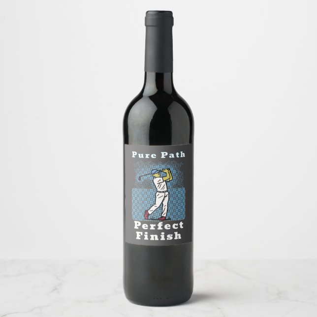 golf player wine label (Front)