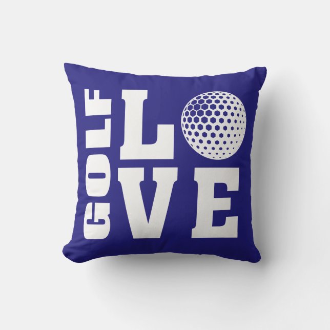 Golf Players - Love Blue Cushion (Front)