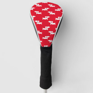Golf Playing Dachshund Mum Pink Head Cover