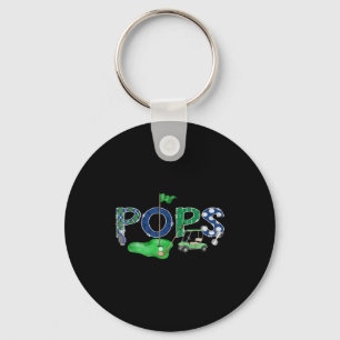 Golf pops hole in one golf 1st birthday boy party key ring