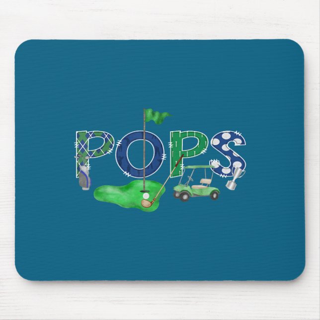 Golf Pops Hole One 1st Artwork Mouse Pad (Front)