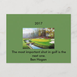 Golf Postcard with a Ben Hogan quote