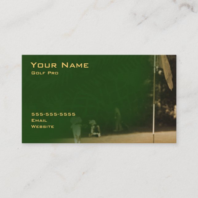 Golf Pro Business Card (Front)