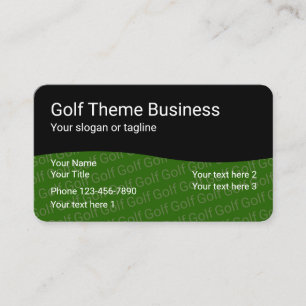 Golf Professional Business Cards