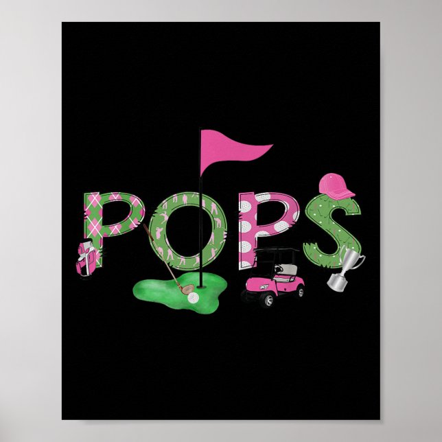 Golf Ps Nk Hole In One Golf 1st Birthday Girl  Poster (Front)