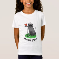 Golf Pug Playing Golf (black) Cute Dog Funny