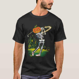 Golf Pumpkin Halloween T Shirt
