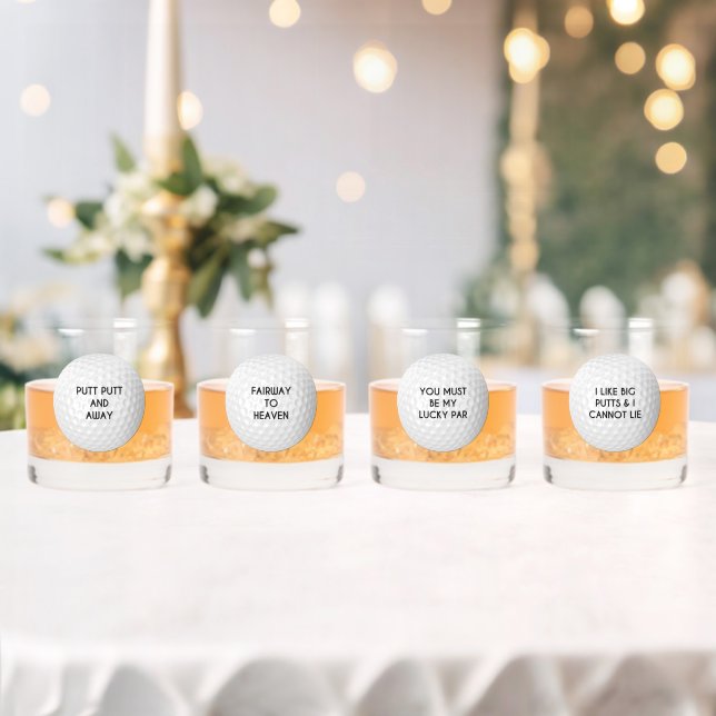 Golf Pun Themed Whiskey Glass (Insitu (Wedding))