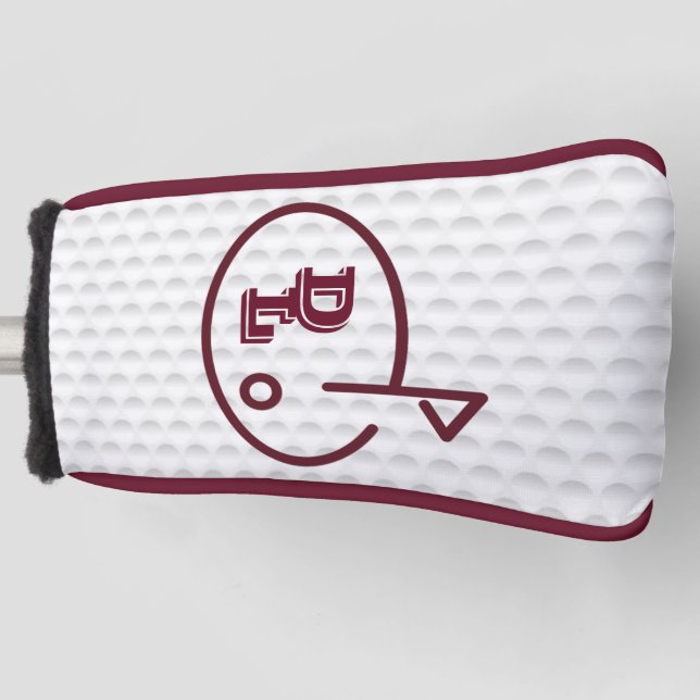 Golf Putter Cover - Personalised Design (Burgundy) (Front)