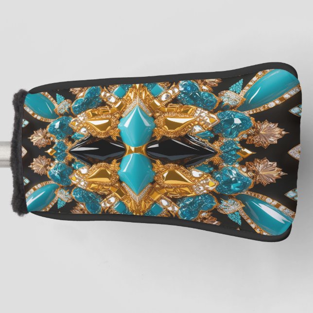 Golf Putter Cover with Bahamas Colours Design (Front)