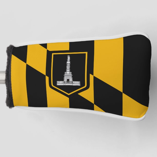 Golf Putter Cover with Flag of Baltimore, USA (Front)