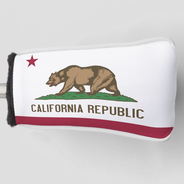 Golf Putter Cover with Flag of California, USA (Front)
