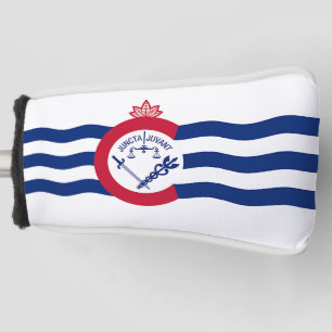 Golf Putter Cover with Flag of Cincinnati, USA