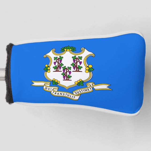 Golf Putter Cover with Flag of Connecticut, USA (Front)
