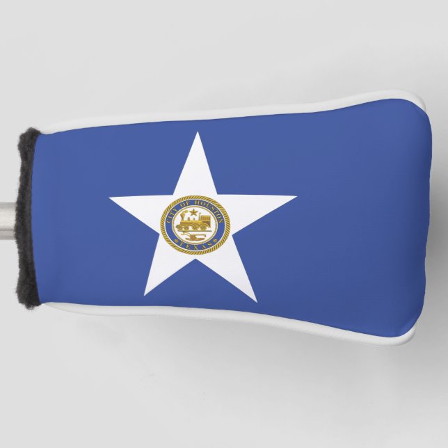 Golf Putter Cover with Flag of Houston, USA (Front)