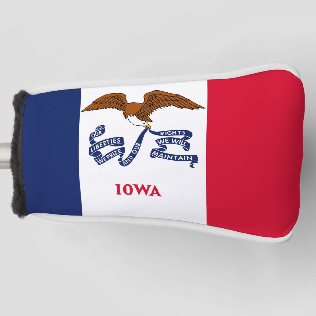 Golf Putter Cover with Flag of Iowa, USA (Front)