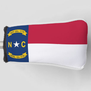 Golf Putter Cover with Flag of North Carolina, USA