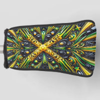 Golf Putter Cover with Jamaican Colours Design
