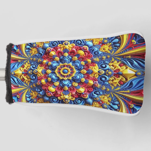 Golf Putter Cover with Romanian Colours Design (Front)