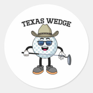 Golf Putter Texas Wedge Golf Club Texas Cowboy Cou Classic Round Sticker