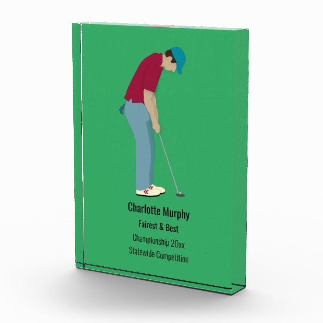 Golf Putting Award/Trophy  Photo Block (Right)