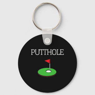 Golf Putting Funny Sarcastic Graphic T Shirt Putth Key Ring
