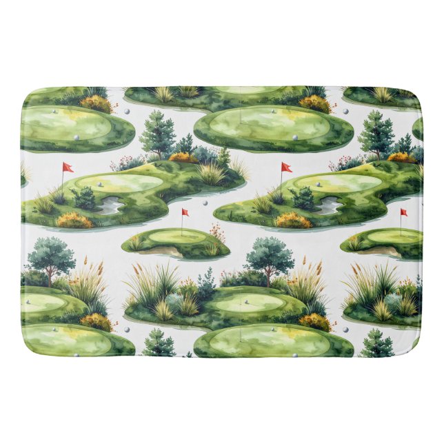 Golf Putting Green Bath Mat (Front)