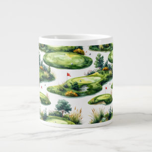 Golf Putting Green Large Coffee Mug