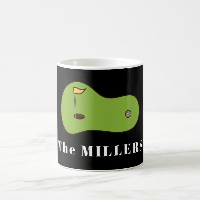 Golf Putting Green Personalised  Coffee Mug (Center)