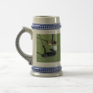 Golf Putting On The Green, Beer Stein