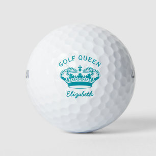 Golf Queen Teal Crown Golf Balls