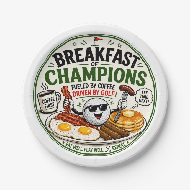  Golf Quote for Golf Breakfast  Paper Plate (Front)