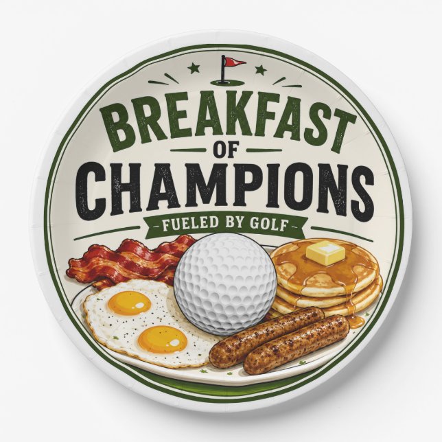  Golf Quote for Golf Breakfast  Paper Plate (Front)