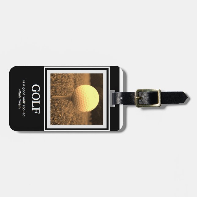 Golf Quote Luggage Tag (Front Horizontal)