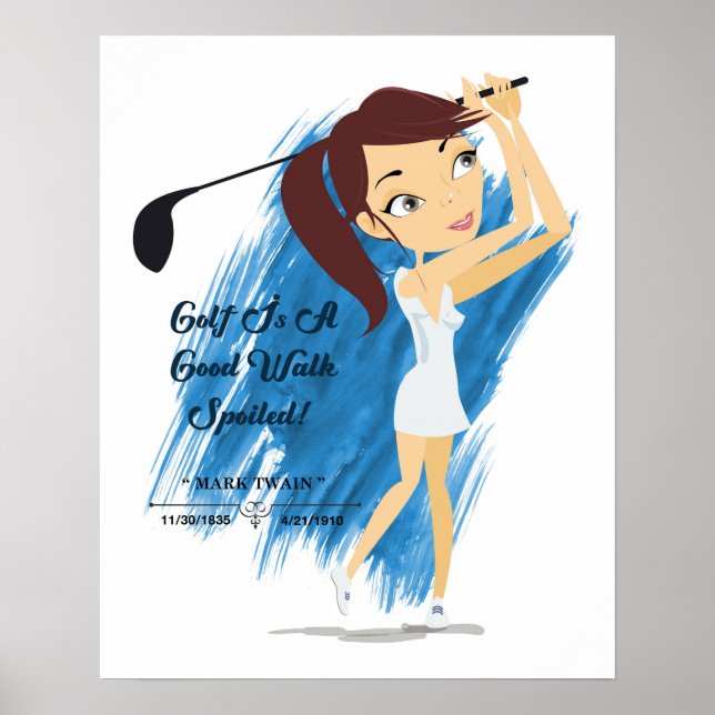 Golf Quote Poster (Front)