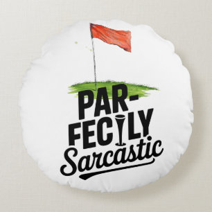 Golf  Quotes Motivation Funny for Golfer Round Cushion